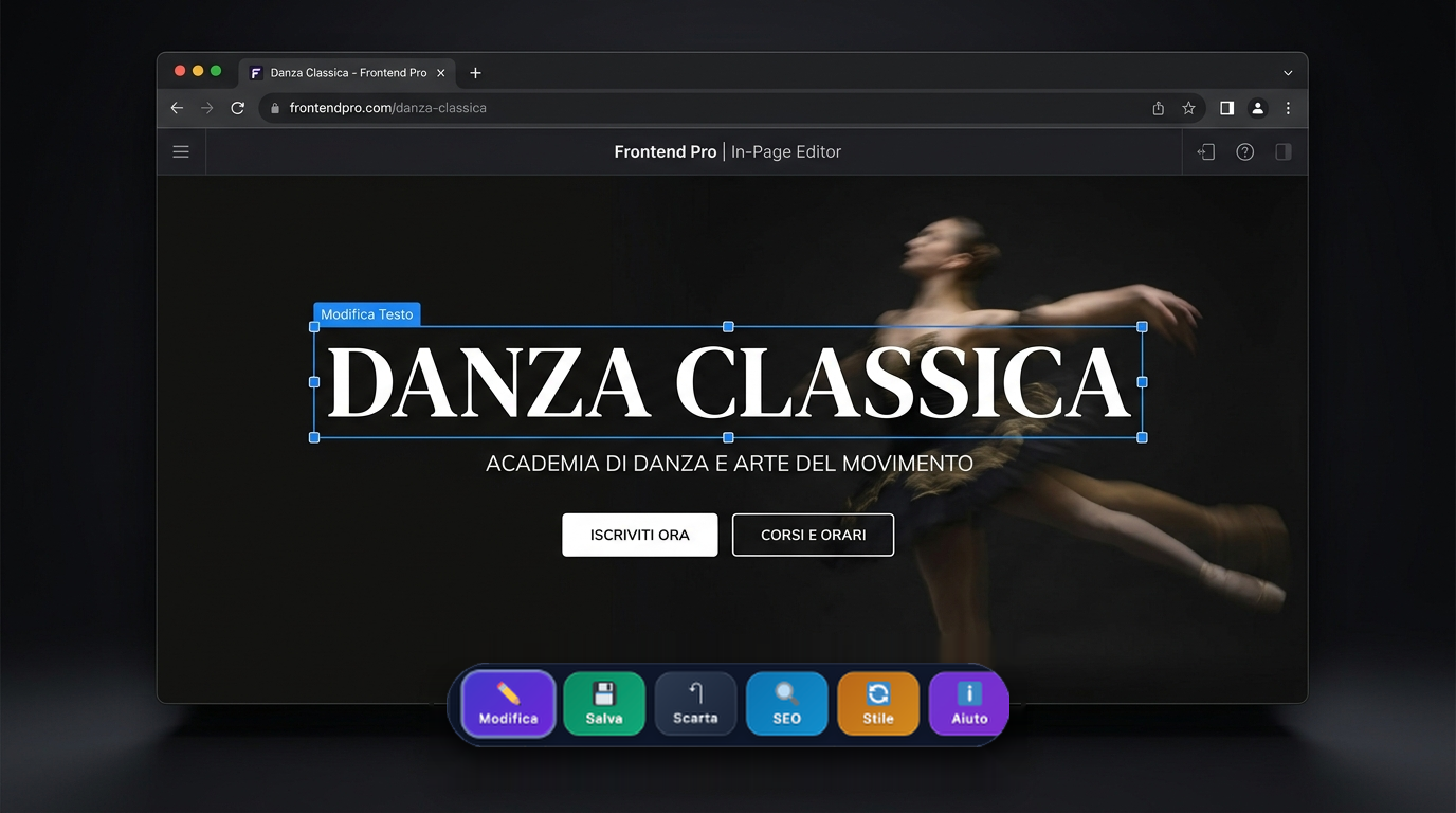 Frontend Pro In-Page Live Visual Editor